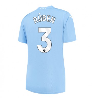 Maillot de foot Manchester City Ruben Dias #3 Domicile Femmes 2023-24 Manches Courte
